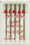 Иглы Organ супер cтрейч № 75(3),90(2), 5 шт.