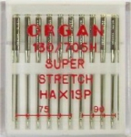 Иглы Organ суперстрейч № 75(6),90(4), 10шт.